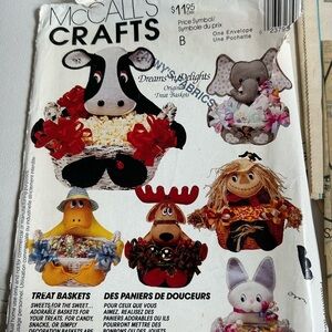 4/$50 McCall's 843 Crafts Pattern Book for sewing baskets various occasions 💚